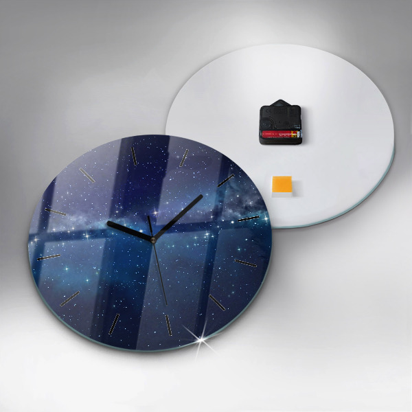 Reloj de pared redondo Estrellas de cielo oscuro