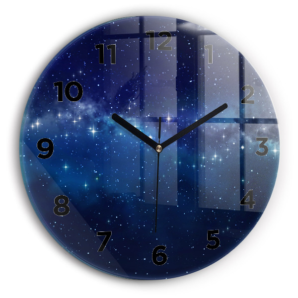 Reloj de pared redondo Estrellas de cielo oscuro