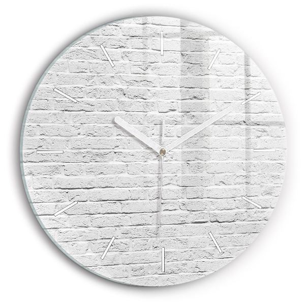 Reloj de cristal redondo Muro de ladrillo