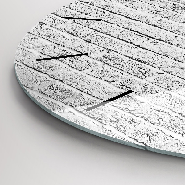 Reloj de cristal redondo Muro de ladrillo