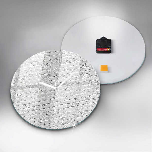 Reloj de cristal redondo Muro de ladrillo