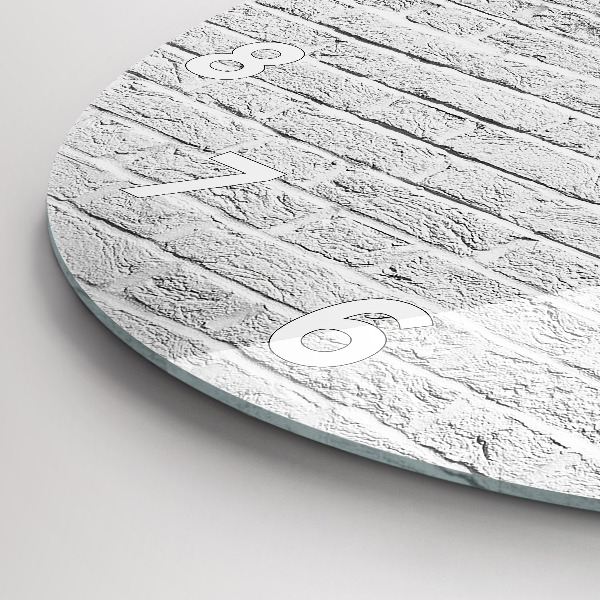 Reloj de cristal redondo Muro de ladrillo