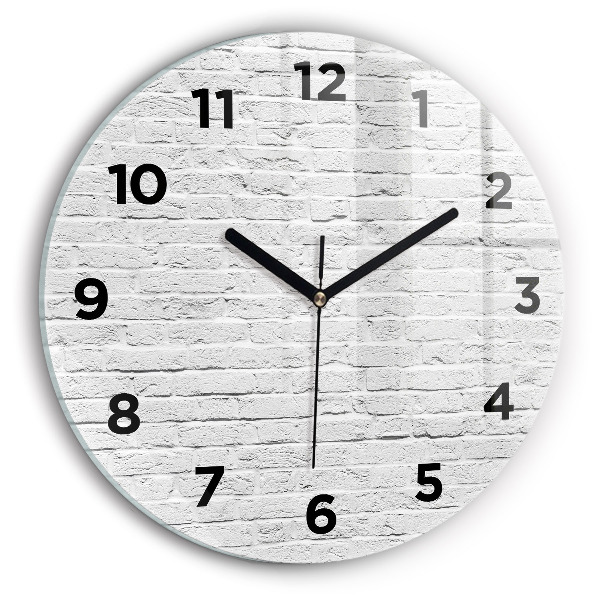 Reloj de cristal redondo Muro de ladrillo