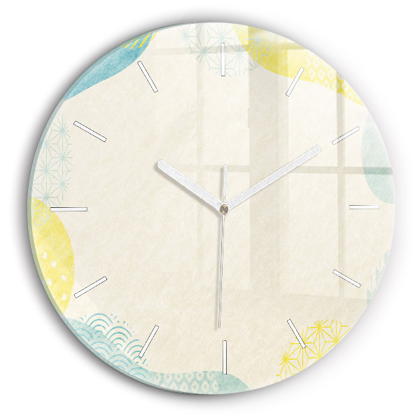 Reloj de pared redondo Patrón marco