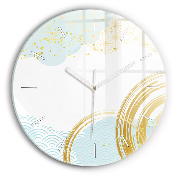 Reloj de pared redondo Motivo decorativo