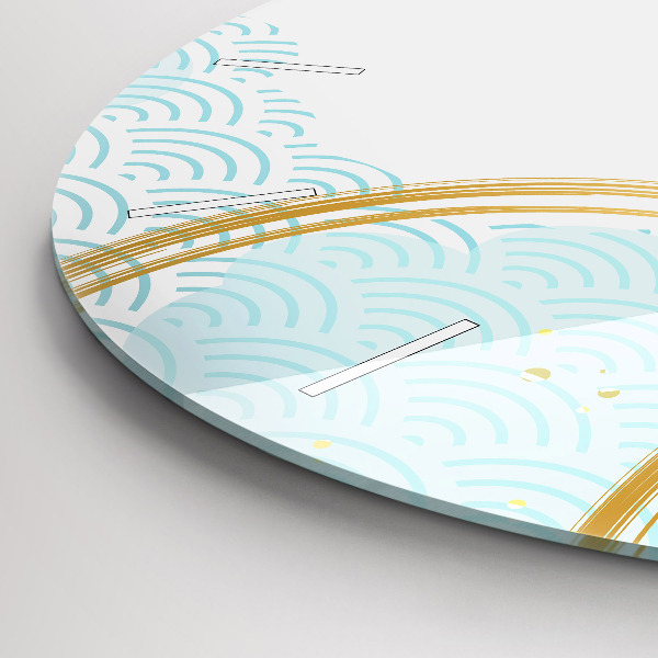 Reloj de pared redondo Motivo decorativo