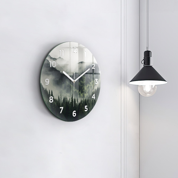 Reloj redondo pared Paisaje forestal