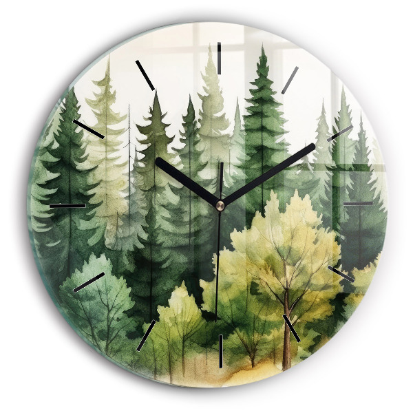 Reloj de pared redondo Paisaje bosque