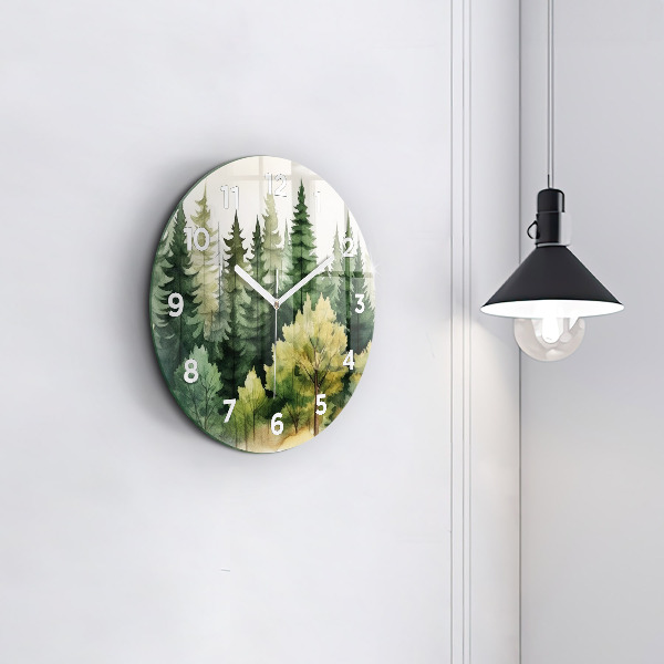 Reloj de pared redondo Paisaje bosque