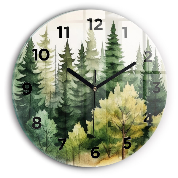 Reloj de pared redondo Paisaje bosque