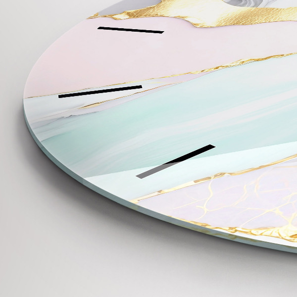 Reloj de cristal redondo Mármol