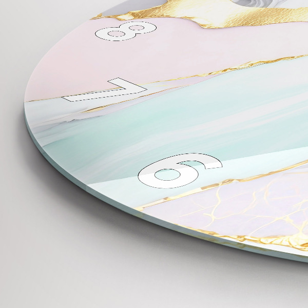 Reloj de cristal redondo Mármol