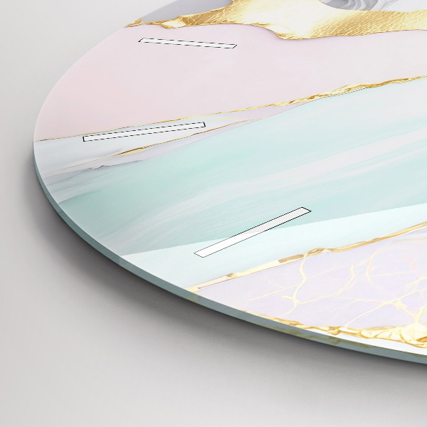 Reloj de cristal redondo Mármol