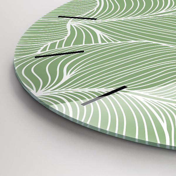 Reloj de pared redondo Patrón de hojas en la naturaleza