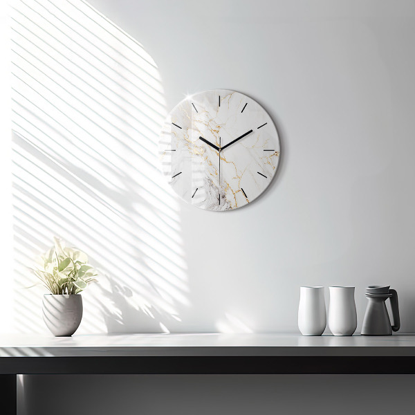 Reloj redondo pared Mármol decorativo