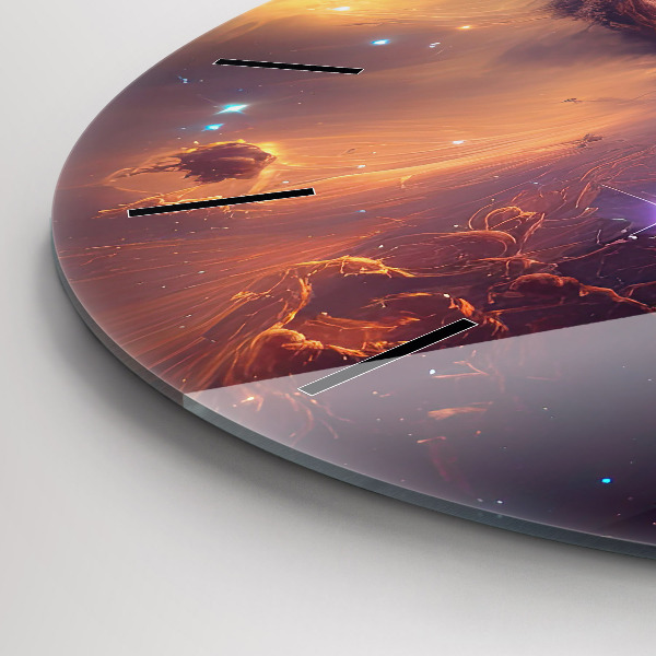 Reloj de cristal redondo Mundo cósmico de estrellas