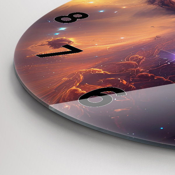 Reloj de cristal redondo Mundo cósmico de estrellas