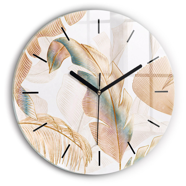 Reloj de pared redondo Naturaleza con hojas
