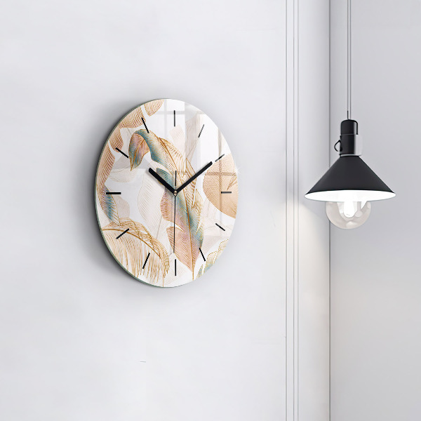 Reloj de pared redondo Naturaleza con hojas