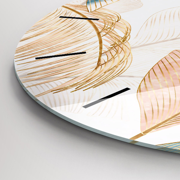 Reloj de pared redondo Naturaleza con hojas