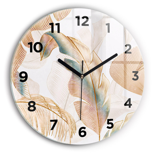 Reloj de pared redondo Naturaleza con hojas
