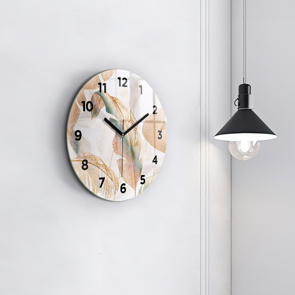 Reloj de pared redondo Naturaleza con hojas