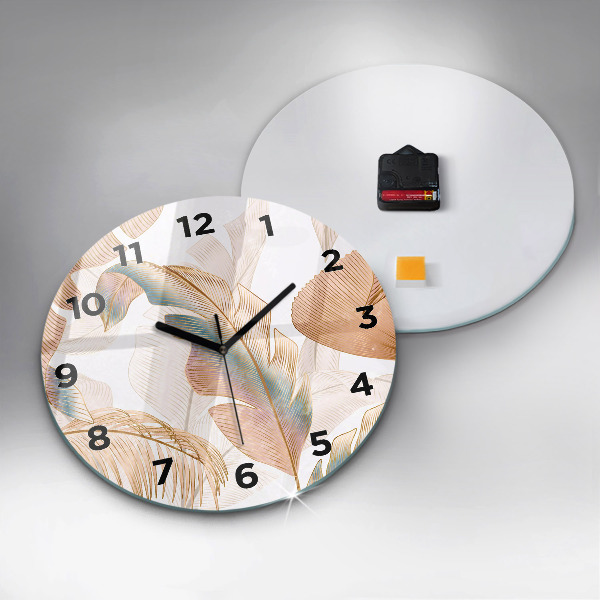 Reloj de pared redondo Naturaleza con hojas