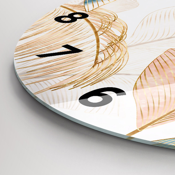 Reloj de pared redondo Naturaleza con hojas