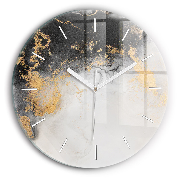 Reloj redondo pared Arte en mármol