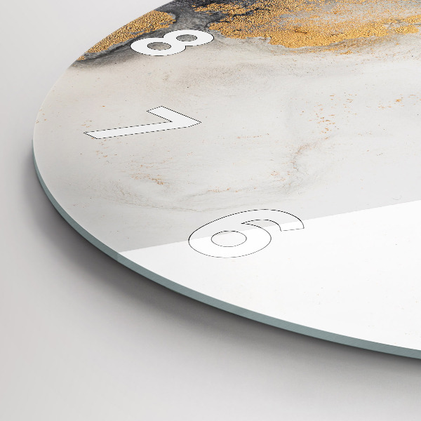 Reloj redondo pared Arte en mármol