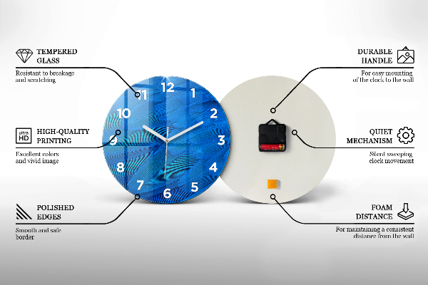 Reloj redondo pared Arte en mármol