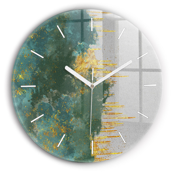 Reloj de cristal redondo Patrón decorativo