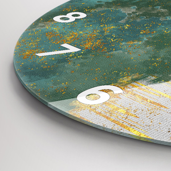 Reloj de cristal redondo Patrón decorativo