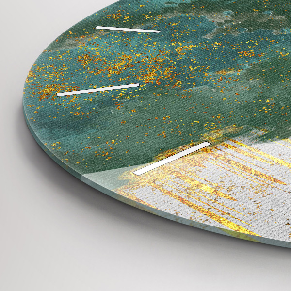 Reloj de cristal redondo Patrón decorativo