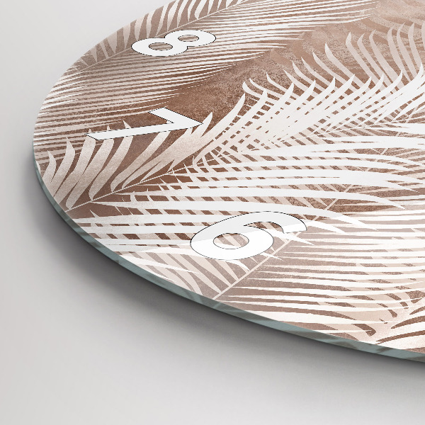 Reloj de pared redondo Hojas tropicales