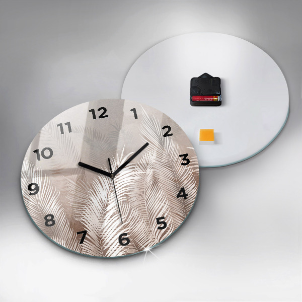 Reloj de pared redondo Hojas tropicales