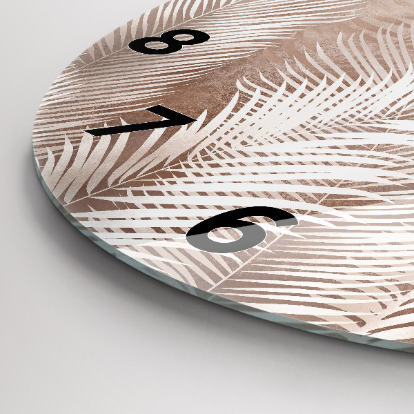 Reloj de pared redondo Hojas tropicales