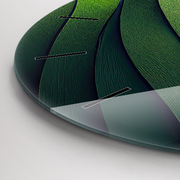 Reloj redondo pared Abstracción campos verdes