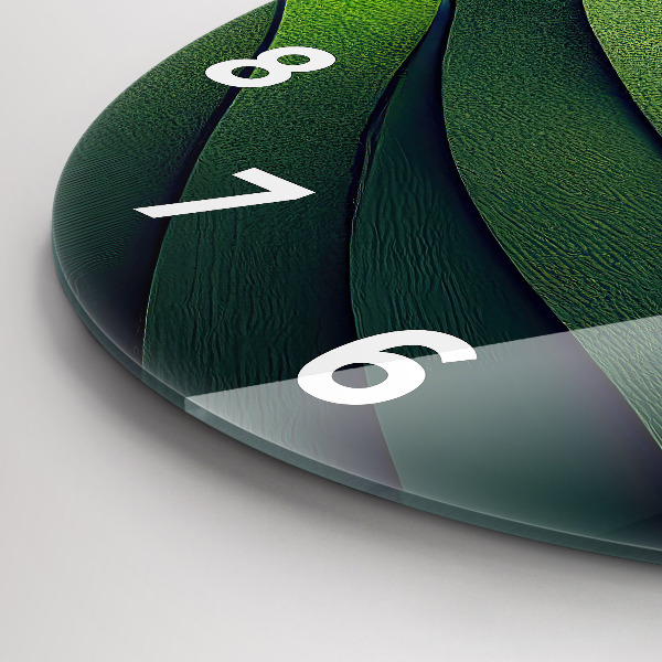 Reloj redondo pared Abstracción campos verdes