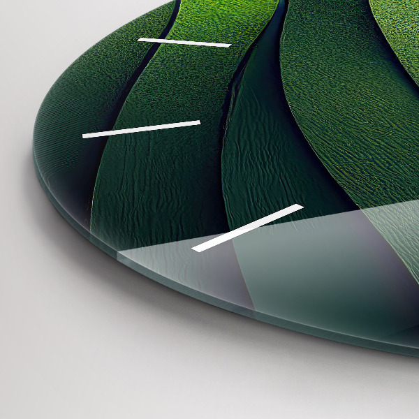 Reloj redondo pared Abstracción campos verdes