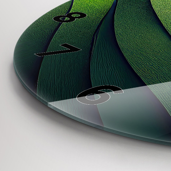 Reloj redondo pared Abstracción campos verdes