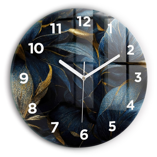 Reloj de pared redondo Flores decorativas
