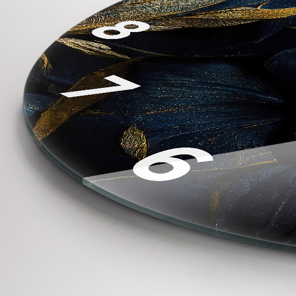 Reloj de pared redondo Flores decorativas