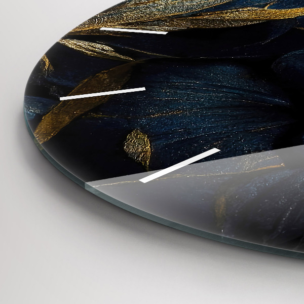 Reloj de pared redondo Flores decorativas