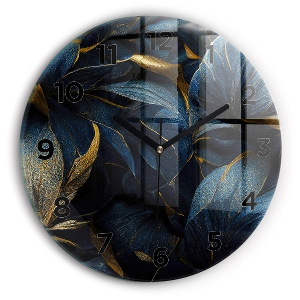 Reloj de pared redondo Flores decorativas