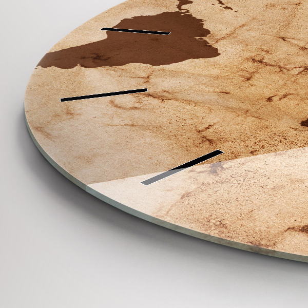 Reloj de pared redondo Mapamundi vintage