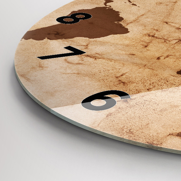 Reloj de pared redondo Mapamundi vintage