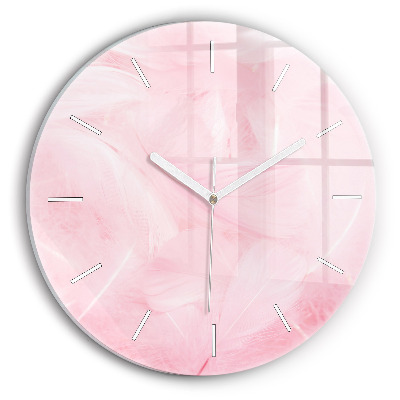Reloj de pared redondo Plumas abstracto