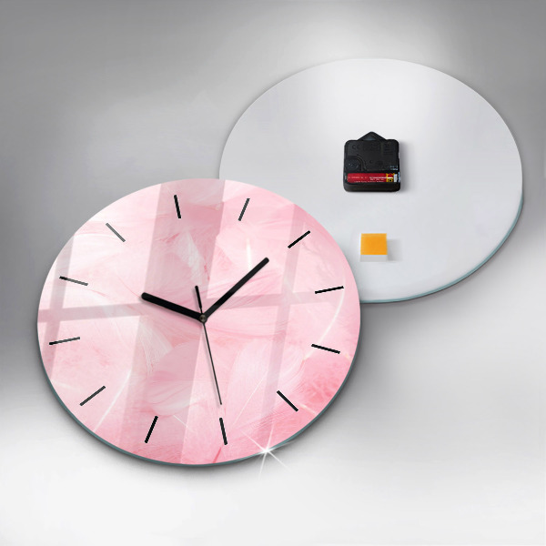 Reloj de pared redondo Plumas abstracto
