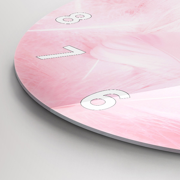 Reloj de pared redondo Plumas abstracto